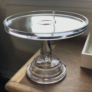 Vintage Clear Glass Cake Plate